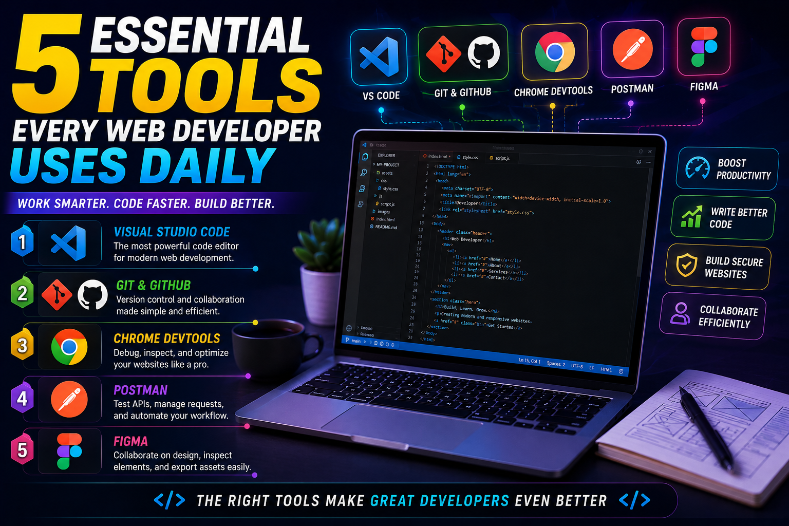5 Essential Tools Every Web Developer Uses Daily